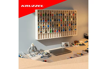 Fa fali polc - autószervező - 90 rekesz