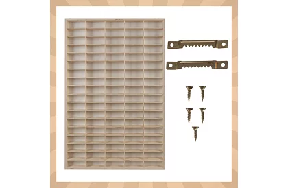 Fa fali polc - autószervező - 90 rekesz