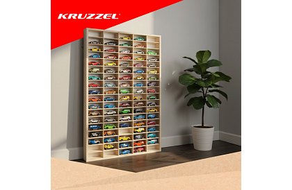 Fa fali polc - autószervező - 90 rekesz