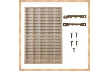 Fa fali polc - autószervező - 90 rekesz