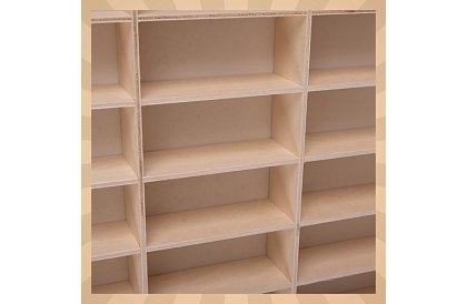 Fa fali polc - autószervező - 90 rekesz