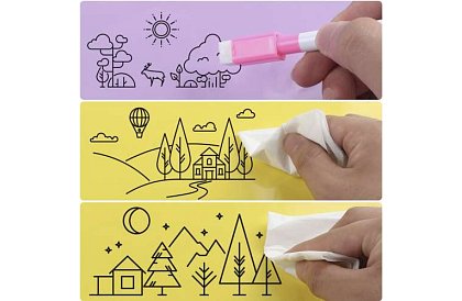 Törölhető filctollak - 12 db - 6 szín