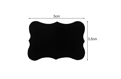 Öntapadó címkék 5 x 3,5 cm - fekete - 24 db