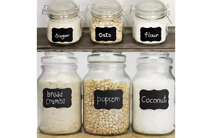 Öntapadó címkék 5 x 3,5 cm - fekete - 24 db