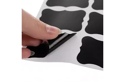 Öntapadó címkék 5 x 3,5 cm - fekete - 24 db