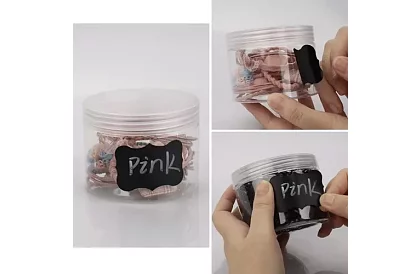 Öntapadó címkék 5 x 3,5 cm - fekete - 24 db