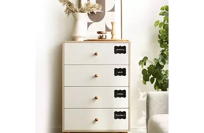 Öntapadó címkék 5 x 3,5 cm - fekete - 24 db