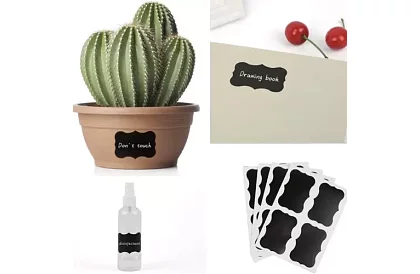 Öntapadó címkék 5 x 3,5 cm - fekete - 24 db