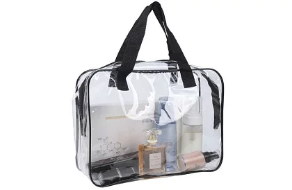 Átlátszó kozmetikai táskákkal – 3 darabos készlet