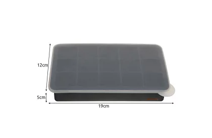 Silikon jégkocka forma fedéllel – jégkészítő 15 jégkockához