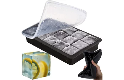 Silikon jégkocka forma fedéllel – jégkészítő 15 jégkockához
