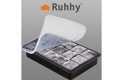 Silikon jégkocka forma fedéllel – jégkészítő 15 jégkockához