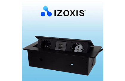 Beépített kihúzható aljzat 2x 220V + 2x USB – fekete