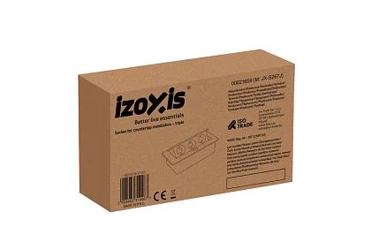 Beépített kihúzható aljzat 3× 220 V – fekete