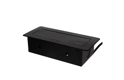 Beépített kihúzható aljzat 3× 220 V – fekete