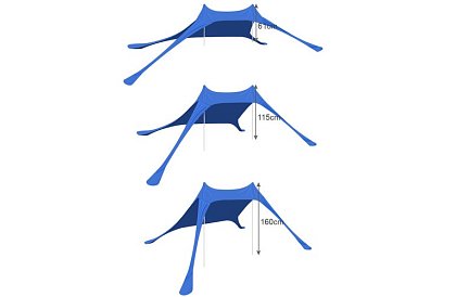 Strandtábor UV védelemmel 50+ - napernyő - 4,5 × 4,5 × 1,6 m