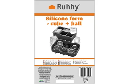 2 szilikon jégformák - goly és XXL kockák