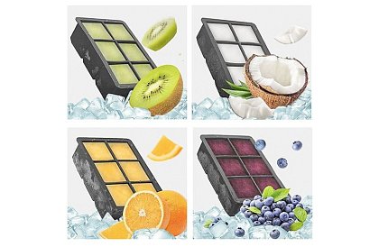 2 szilikon jégformák - goly és XXL kockák