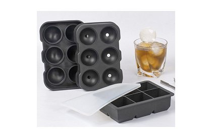 2 szilikon jégformák - goly és XXL kockák