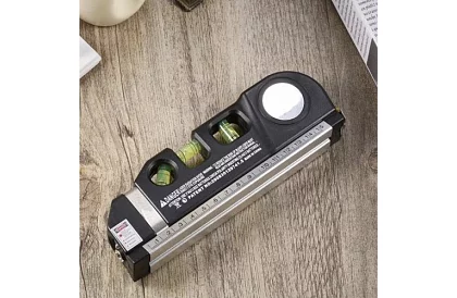 Lézeres vízmérték, kihúzható mérőszalaggal – 250 cm