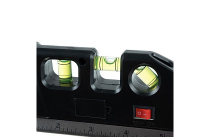 Lézeres vízmérték, kihúzható mérőszalaggal – 250 cm