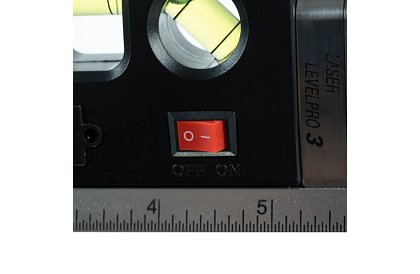 Lézeres vízmérték, kihúzható mérőszalaggal – 250 cm