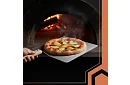 Rozsdamentes acél pizza lapát fából készült nyéllel