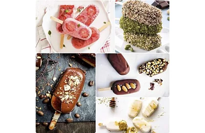 Silikon jégkrém forma + 50 pálcika