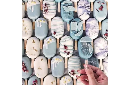 Silikon jégkrém forma + 50 pálcika