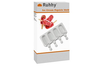 Silikon jégkrém forma + 50 pálcika