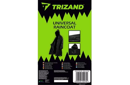 Erős fekete oversized esőkabát