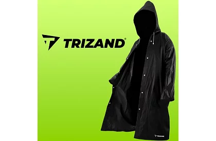 Erős fekete oversized esőkabát