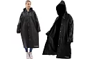 Erős fekete oversized esőkabát