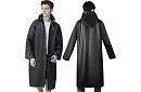 Erős fekete oversized esőkabát