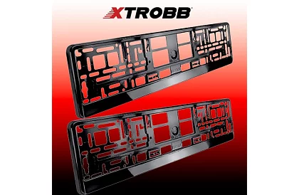 Rendszámkeret – fekete – 2 darab