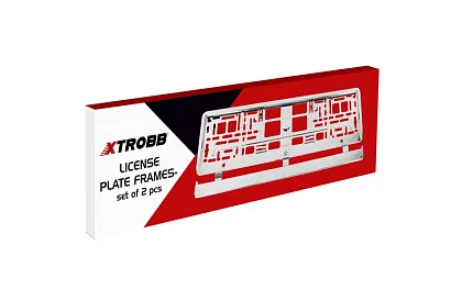 Rendszámkeret – ezüst – 2 darab