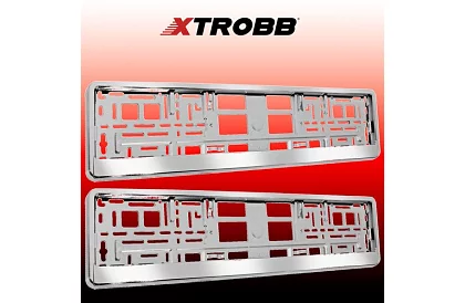 Rendszámkeret – ezüst – 2 darab