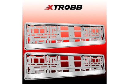 Rendszámkeret – ezüst – 2 darab