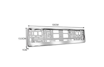 Rendszámkeret – ezüst – 2 darab