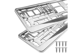 Rendszámkeret – ezüst – 2 darab