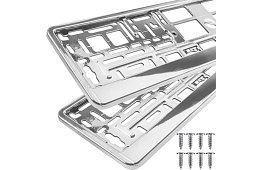 Rendszámkeret – ezüst – 2 darab