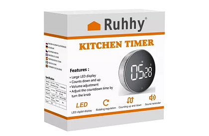 LCD konyhai időzítő mágnessel