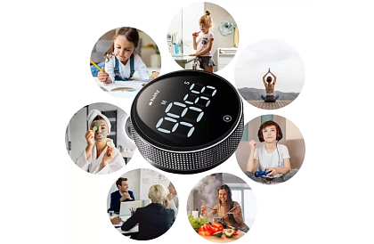 LCD konyhai időzítő mágnessel