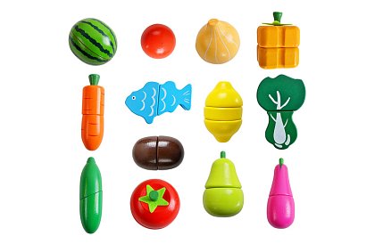 Fa játék – zöldségvágás kiegészítőkkel - 34 darab