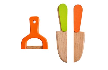 Fa játék – zöldségvágás kiegészítőkkel - 34 darab