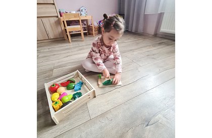 Fa játék – zöldségvágás kiegészítőkkel - 34 darab