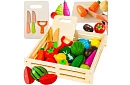 Fa játék – zöldségvágás kiegészítőkkel - 34 darab