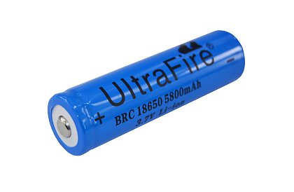 Újratölthető Li-ion elemek - Ultra Fire 18650, 3800mAh, 3,7V