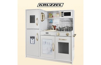 Fából gyermek konyha XL tartozékokkal – fehér