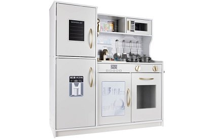 Fából gyermek konyha XL tartozékokkal – fehér
